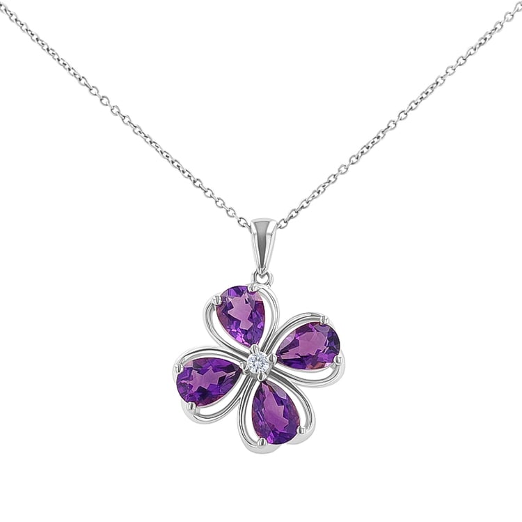 Anhänger mit Vierblatt aus Amethysten Celerity 137382