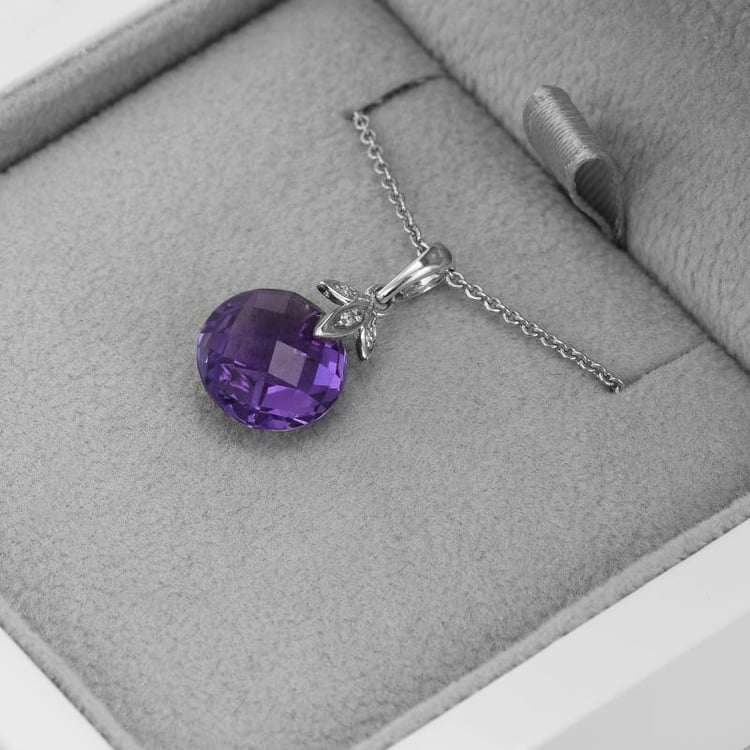 Goldkette mit Amethystanhänger 51230