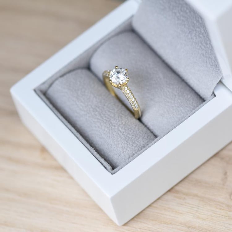 Goldener Diamantring 139559