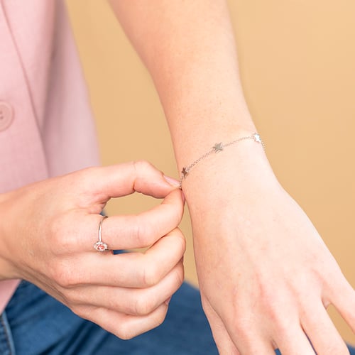 Silbernes Armband mit Sternen Der Kleine Prinz