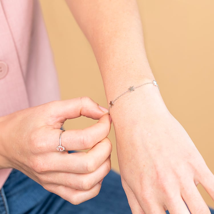 Silbernes Armband mit Sternen Der Kleine Prinz 147093