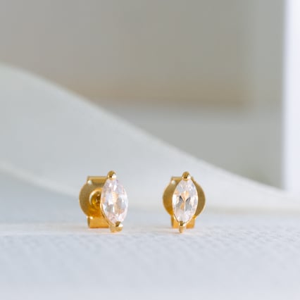 Minimalistische Silberohrringe mit Morganiten Andine