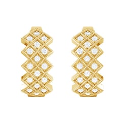 Goldene Creolen mit Diamanten Audhild