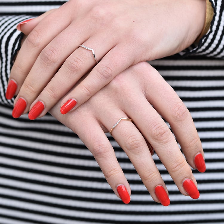 Memoire Ring in V-Form mit Lab Grown Diamanten Annelisa 101320