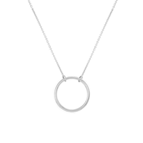 Silberne Halskette mit minimalistischer Form Karma