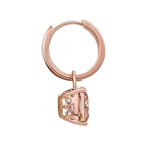 Goldohrringe 2 in 1 mit Morganit und Diamanten Reza