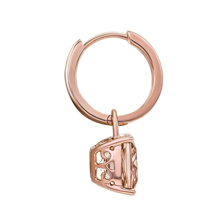 Goldohrringe 2 in 1 mit Morganit und Diamanten Reza 12693