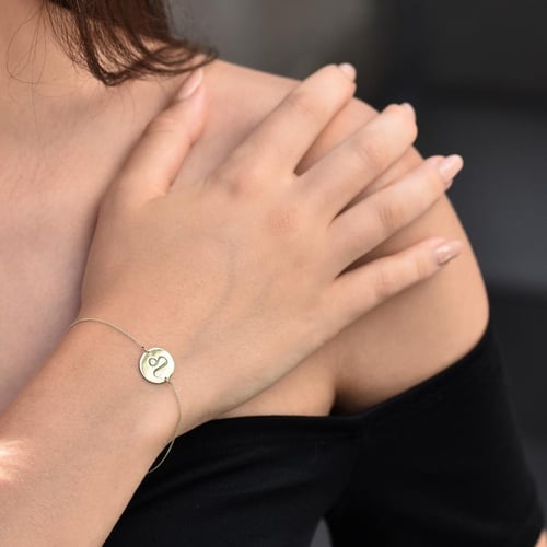 Goldenes Armband mit Diamant für das Sternzeichen Löwe