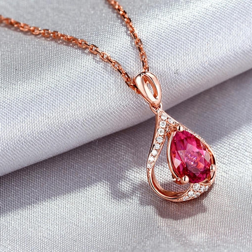 Halskette mit Diamanten und Turmalin 3554