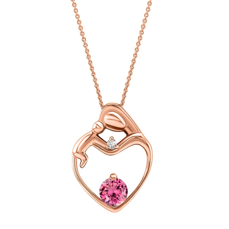 Rosegold Anhänger Mutter und Kind