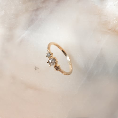 Verlobungsring mit Salt and Pepper Diamanten Willa