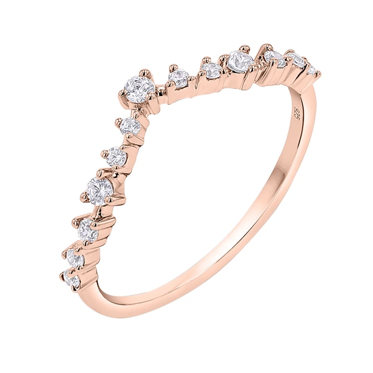 Eternityring in V-Form mit Lab Grown Diamanten Kenzie
