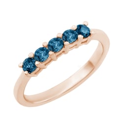 Ring besetzt mit blauen Diamanten Aisha