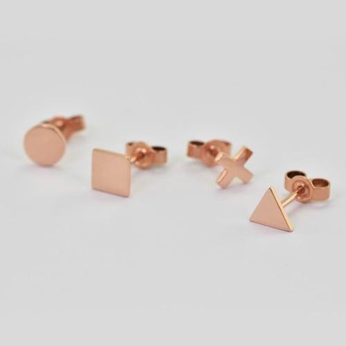 Goldene geometrische mix &amp; match Ohrringe Aine