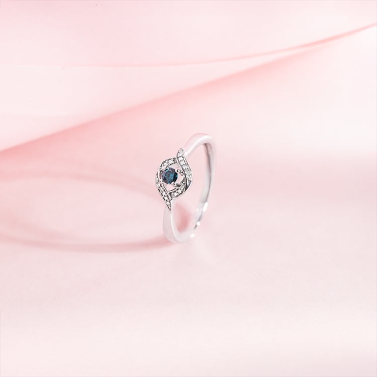 Verlobungsring mit blauem Diamant Nurisa 150526