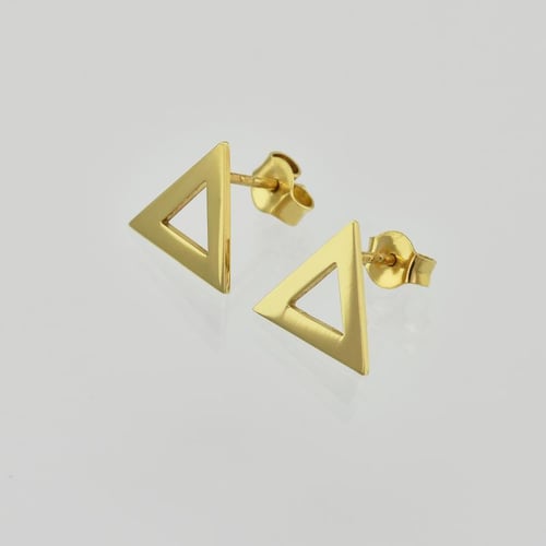 Goldene maxi Dreieck-Ohrringe Beli