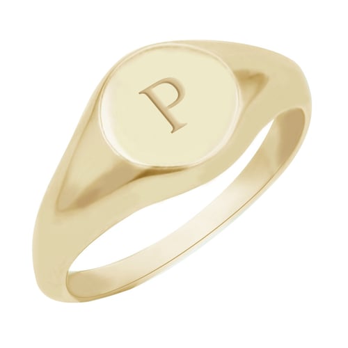 Ring mit eingraviertem Buchstaben Khloe