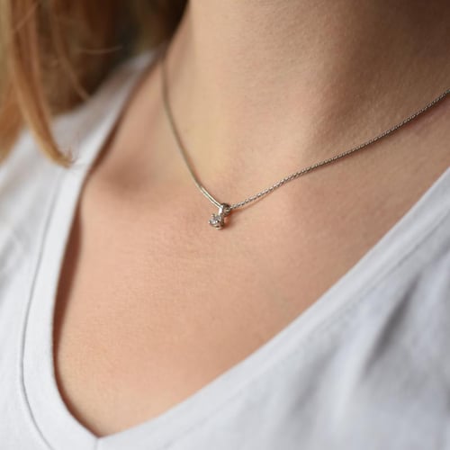 Anhänger aus Platin mit Diamant Semtte