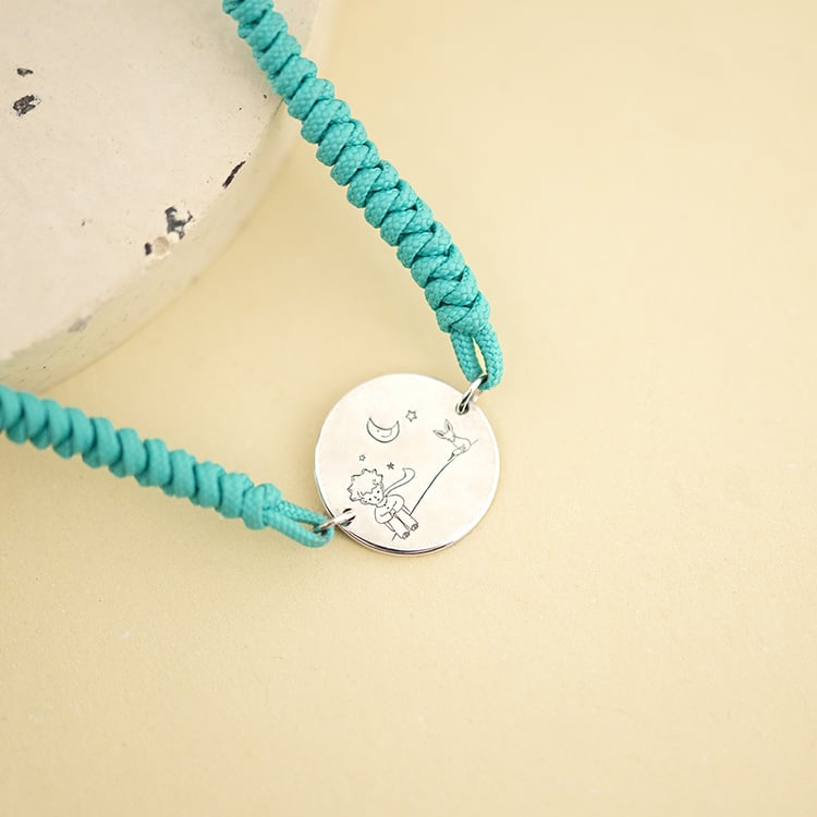 Silbernes String-Armband Der Kleine Prinz mit Fuchs 134243