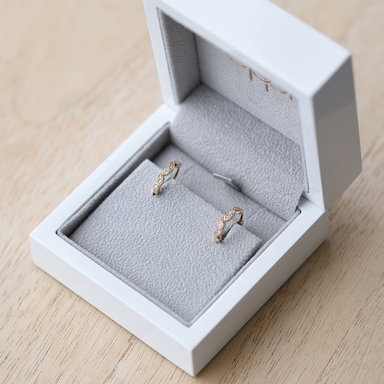 Silberne Ohrreifen mit Lab Grown Diamanten Veeti 104114