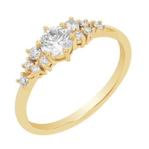 Romantisches Verlobungs-Set mit Diamantringen Edge