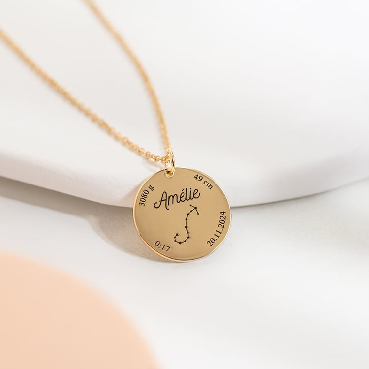 Silberkette für Neugeborene mit einer Gravur Ihrer Wahl Melody 149218