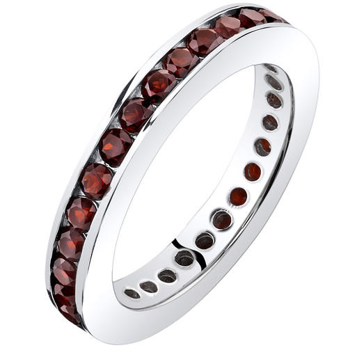 Silberner Eternity-Ring mit Granaten Urian