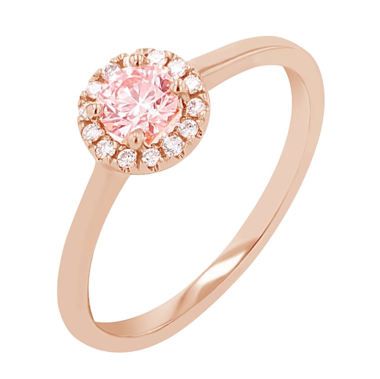 Halo-Ring mit einem zertifizierten fancy pink Lab Grown Diamanten Cassidy 113791