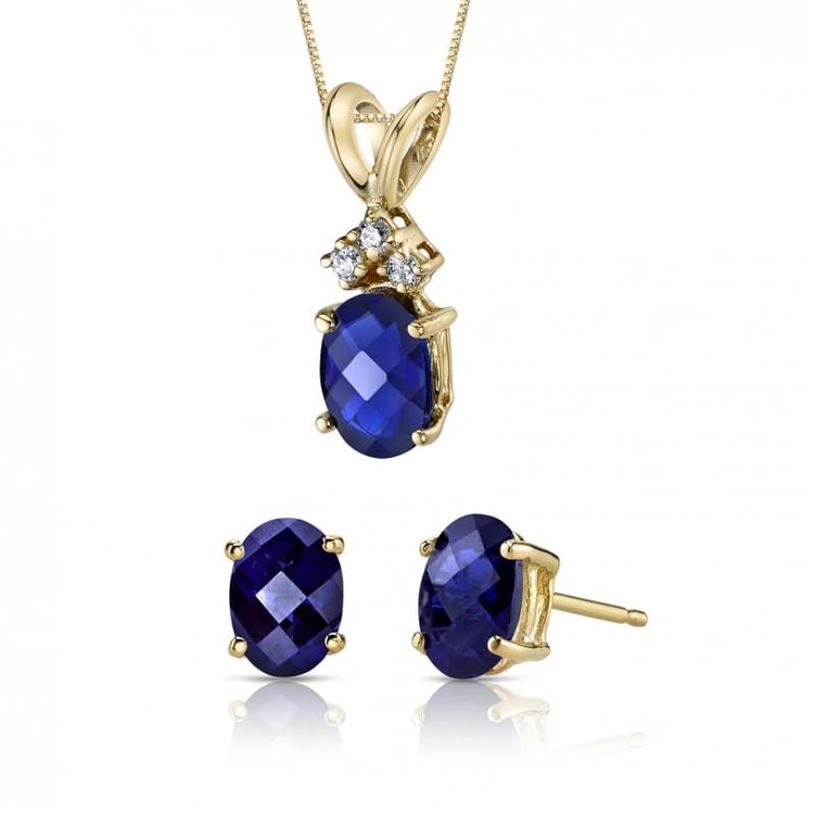 Kollektion aus Gold mit blauen Saphiren Taree