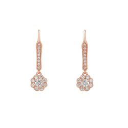 Goldene Ohrringe mit Diamanten Ingo