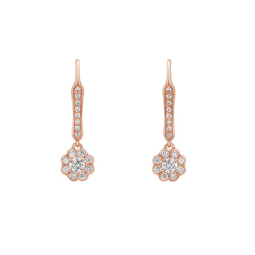 Goldene Ohrringe mit Diamanten Ingo