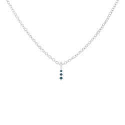 Silberner Anhänger mit blauen Diamanten Zusa