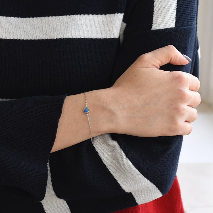 Goldarmband mit blauem Opal Clelia 72033