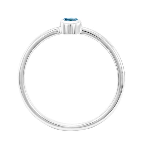 Goldener minimalistischer Ring mit London Topas Emilien