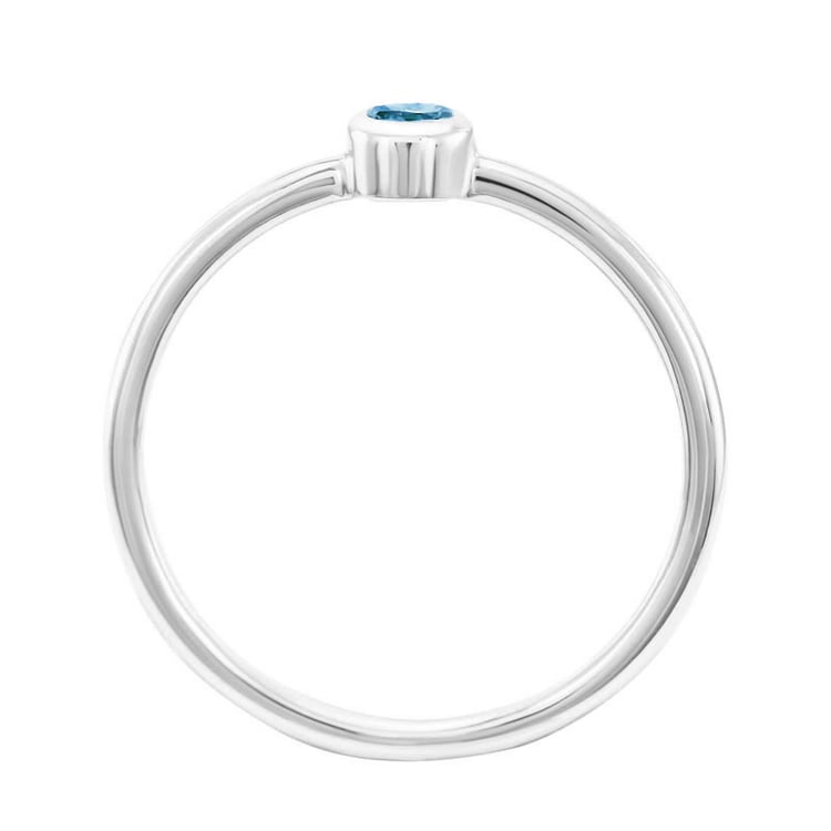 Goldener minimalistischer Ring mit London Topas Emilien 33804