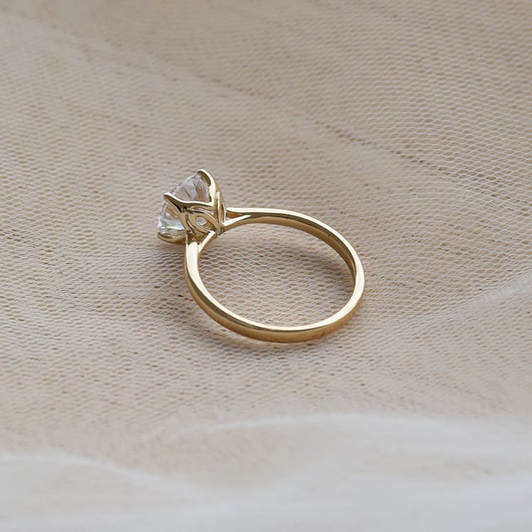 Solitär Verlobungsring mit Moissanit und Diamant Hleene 71899