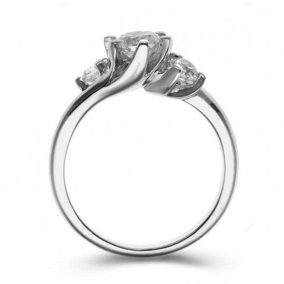 Ring aus Platin mit Diamanten 8677