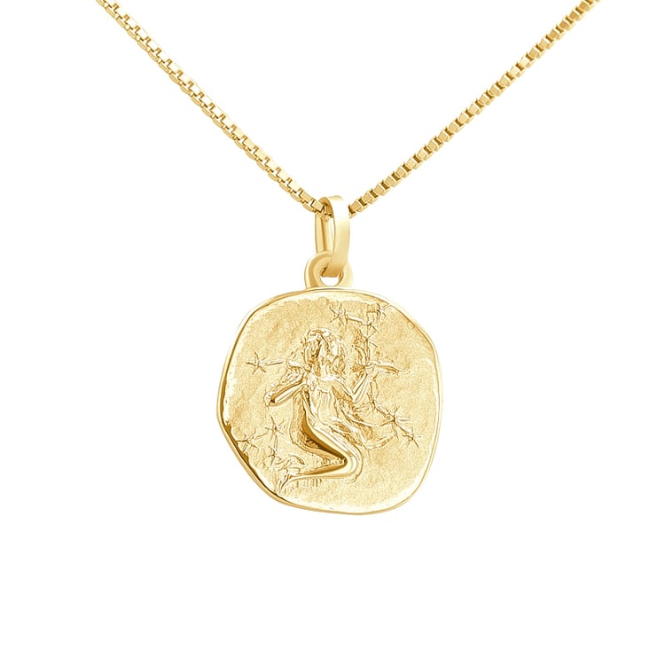 Goldanhänger mit Symbolen des Tierkreiszeichens