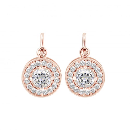 Hängeohrringe mit Diamanten und Moissaniten Claira
