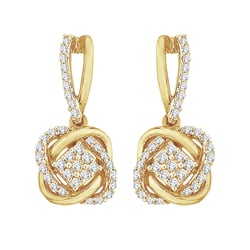 Geflochtene Ohrringe mit Lab Grown Diamanten Eamon