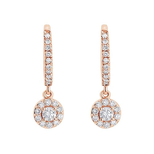 Silberne runde Ohrringe mit 0.09ct Lab Grown Diamanten Namita