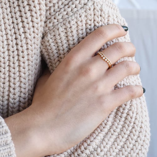 Ringset mit Diamant Ihrer Wahl Hebe