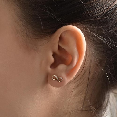 Schmuckset aus Gold mit Unendlichkeitszeichen Infinity