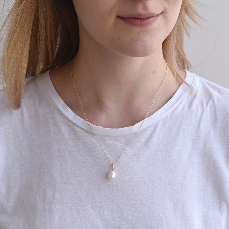 Perle Anhänger in Gold 64454