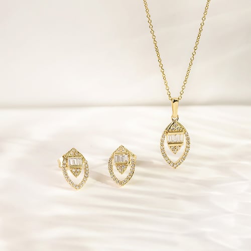 Silberner Anhänger in Mandelform mit Lab Grown Diamanten Einar