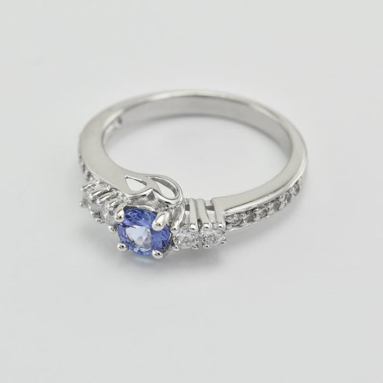 Tansanit-Ring aus Silber mit Zirkonia Tereza 25602