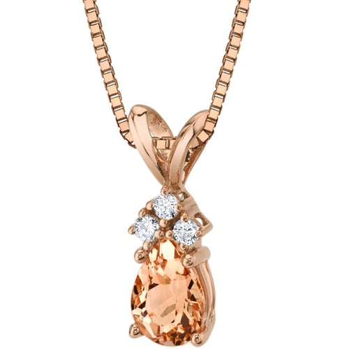 Morganittränen in goldenes Schmuckset mit Diamanten Rainija