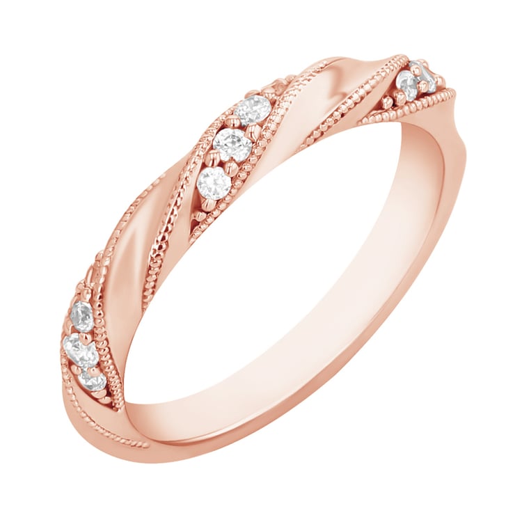 Goldener Twist-Ring mit Diamanten Blake 112731