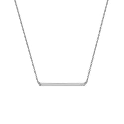 Zarte silberne Kette mit einem Diamanten Dayna