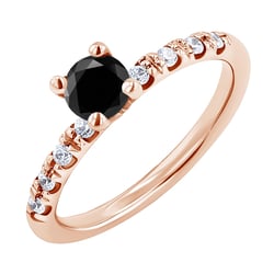 Verlobungsring mit schwarzem Diamant Megha